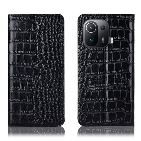 Coque Portefeuille Livre Cuir Etui Clapet H08P pour Xiaomi Mi 11 Pro 5G Noir