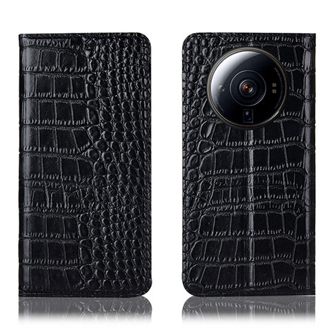 Coque Portefeuille Livre Cuir Etui Clapet H08P pour Xiaomi Mi 12 Ultra 5G Noir