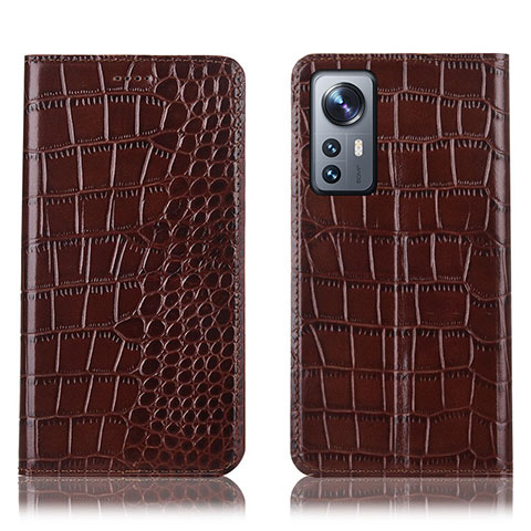 Coque Portefeuille Livre Cuir Etui Clapet H08P pour Xiaomi Mi 12S Pro 5G Marron