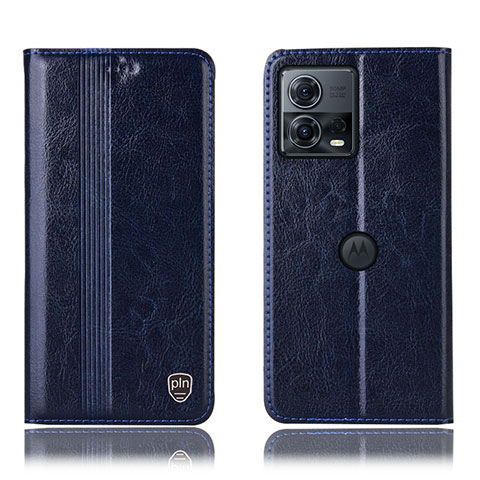 Coque Portefeuille Livre Cuir Etui Clapet H09P pour Motorola Moto Edge 30 Fusion 5G Bleu