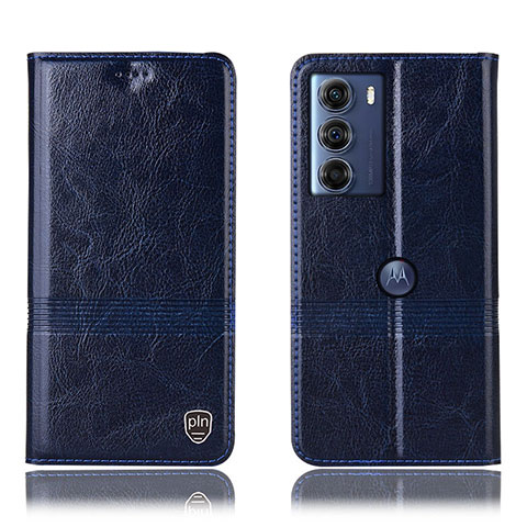 Coque Portefeuille Livre Cuir Etui Clapet H09P pour Motorola Moto Edge S30 5G Bleu