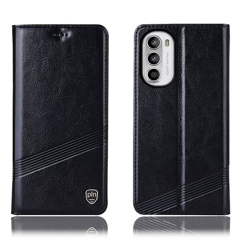 Coque Portefeuille Livre Cuir Etui Clapet H09P pour Motorola Moto G82 5G Noir