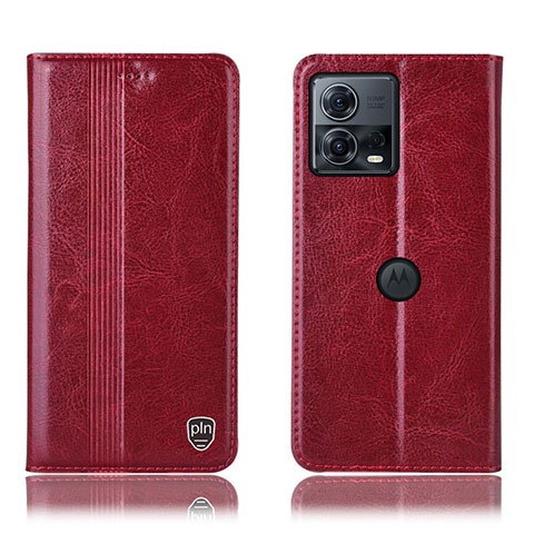 Coque Portefeuille Livre Cuir Etui Clapet H09P pour Motorola Moto S30 Pro 5G Rouge