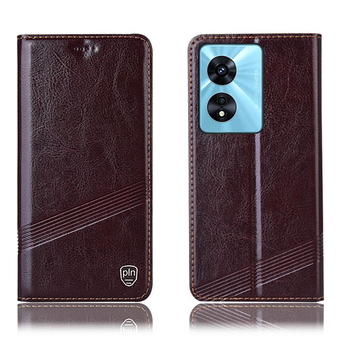 Coque Portefeuille Livre Cuir Etui Clapet H09P pour Oppo A1 Pro 5G Marron