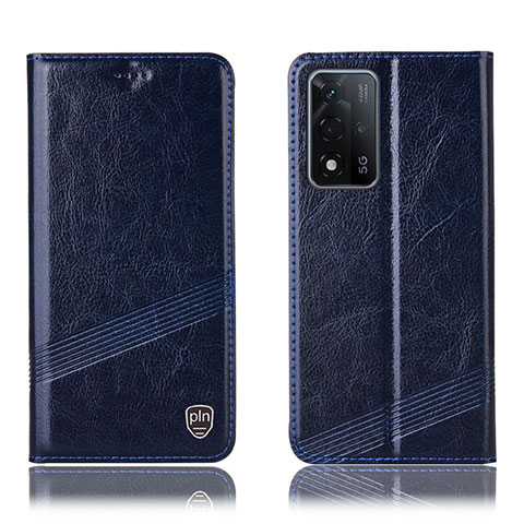 Coque Portefeuille Livre Cuir Etui Clapet H09P pour Oppo A93s 5G Bleu