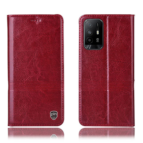 Coque Portefeuille Livre Cuir Etui Clapet H09P pour Oppo A94 5G Rouge