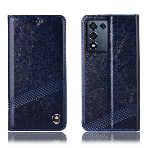 Coque Portefeuille Livre Cuir Etui Clapet H09P pour Oppo K9S 5G Bleu