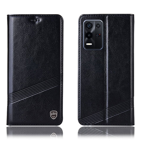 Coque Portefeuille Livre Cuir Etui Clapet H09P pour Oppo K9X 5G Noir