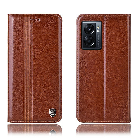 Coque Portefeuille Livre Cuir Etui Clapet H09P pour Realme V23 5G Brun Clair