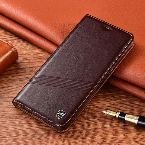 Coque Portefeuille Livre Cuir Etui Clapet H09P pour Samsung Galaxy S24 Plus 5G Marron