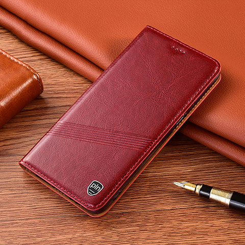 Coque Portefeuille Livre Cuir Etui Clapet H09P pour Vivo V27 Pro 5G Rouge