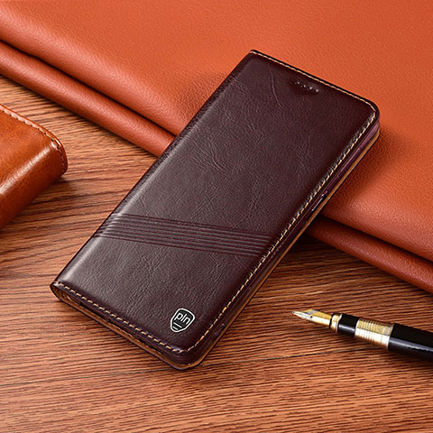 Coque Portefeuille Livre Cuir Etui Clapet H09P pour Xiaomi Mi Note 10 Lite Marron