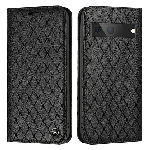 Coque Portefeuille Livre Cuir Etui Clapet H09X pour Google Pixel 7 5G Noir