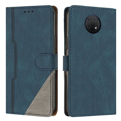 Coque Portefeuille Livre Cuir Etui Clapet H09X pour Nokia G10 Bleu