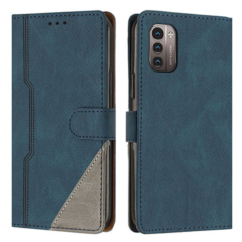 Coque Portefeuille Livre Cuir Etui Clapet H09X pour Nokia G11 Bleu