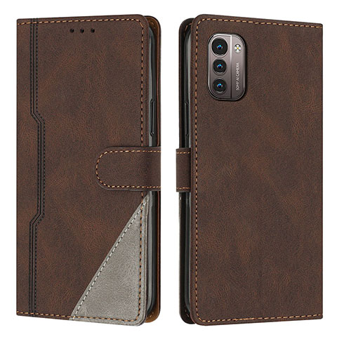 Coque Portefeuille Livre Cuir Etui Clapet H09X pour Nokia G11 Marron