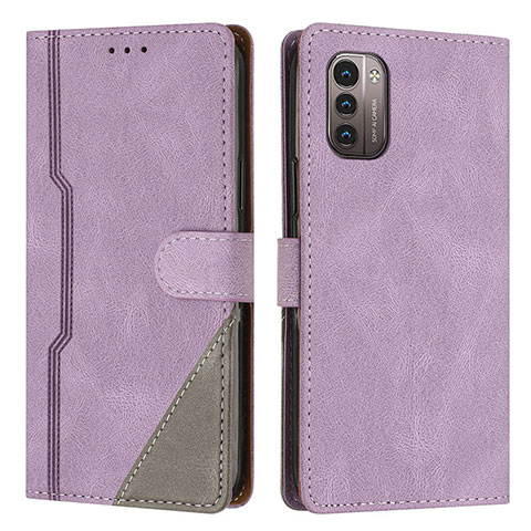 Coque Portefeuille Livre Cuir Etui Clapet H09X pour Nokia G21 Violet