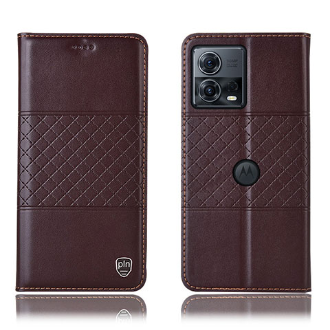 Coque Portefeuille Livre Cuir Etui Clapet H10P pour Motorola Moto Edge S30 Pro 5G Marron