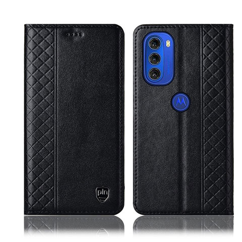 Coque Portefeuille Livre Cuir Etui Clapet H10P pour Motorola Moto G51 5G Noir