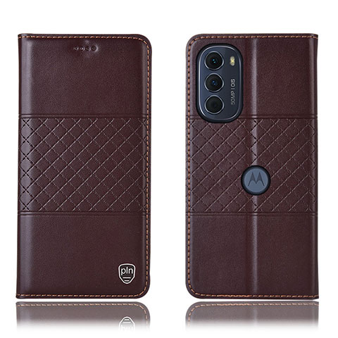 Coque Portefeuille Livre Cuir Etui Clapet H10P pour Motorola MOTO G52 Marron