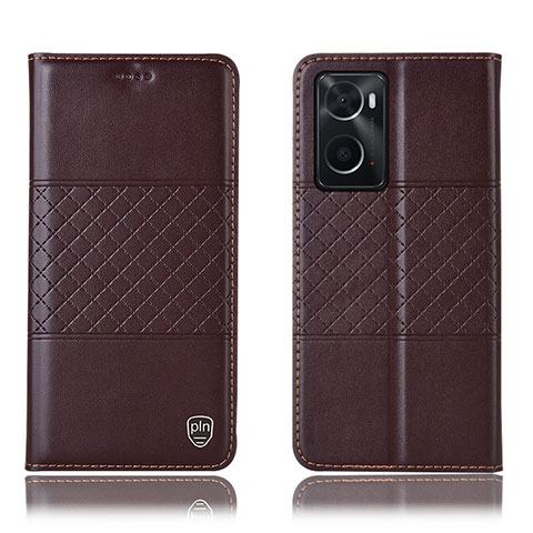 Coque Portefeuille Livre Cuir Etui Clapet H10P pour Oppo A36 Marron