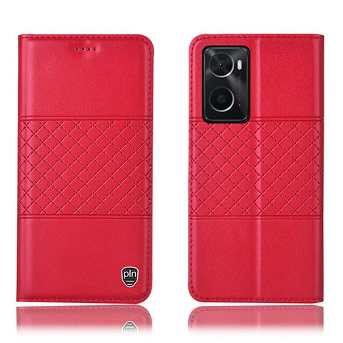 Coque Portefeuille Livre Cuir Etui Clapet H10P pour Oppo A36 Rouge