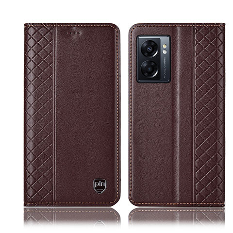 Coque Portefeuille Livre Cuir Etui Clapet H10P pour Oppo A77 5G Marron