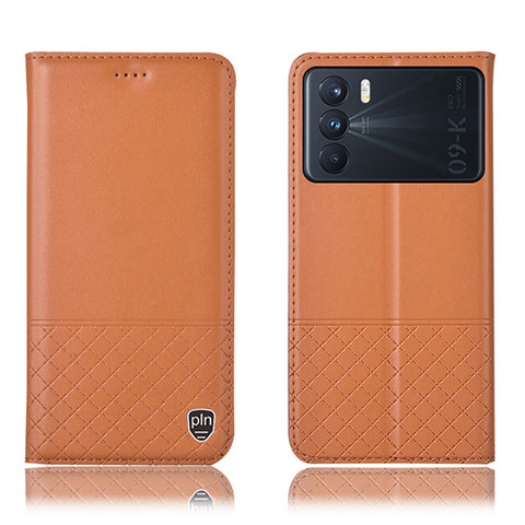 Coque Portefeuille Livre Cuir Etui Clapet H10P pour Oppo K9 Pro 5G Orange