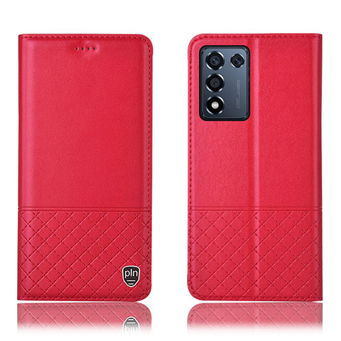 Coque Portefeuille Livre Cuir Etui Clapet H10P pour Oppo K9S 5G Rouge