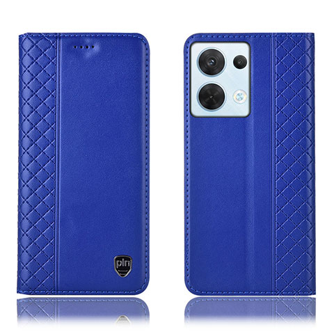 Coque Portefeuille Livre Cuir Etui Clapet H10P pour Oppo Reno9 5G Bleu