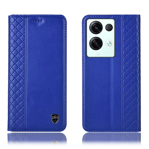 Coque Portefeuille Livre Cuir Etui Clapet H10P pour Oppo Reno9 Pro+ Plus 5G Bleu