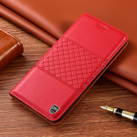 Coque Portefeuille Livre Cuir Etui Clapet H10P pour Samsung Galaxy S21 5G Rouge