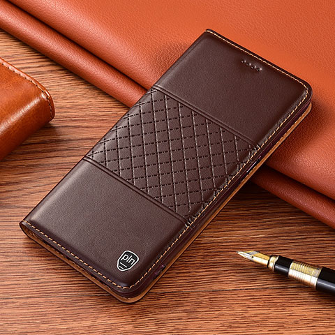 Coque Portefeuille Livre Cuir Etui Clapet H10P pour Samsung Galaxy S21 Plus 5G Marron