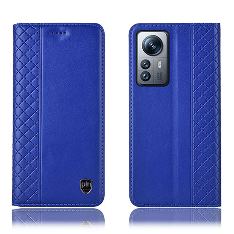 Coque Portefeuille Livre Cuir Etui Clapet H10P pour Xiaomi Mi 12 Pro 5G Bleu