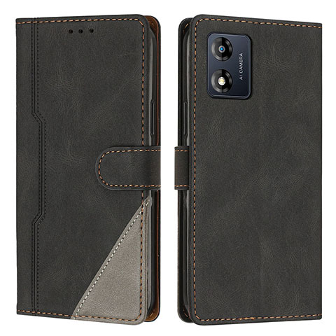 Coque Portefeuille Livre Cuir Etui Clapet H10X pour Motorola Moto E13 Noir