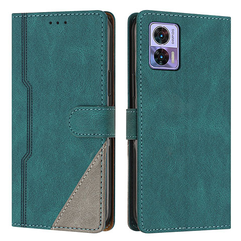 Coque Portefeuille Livre Cuir Etui Clapet H10X pour Motorola Moto Edge 30 Neo 5G Vert