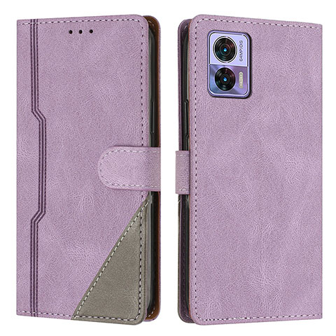 Coque Portefeuille Livre Cuir Etui Clapet H10X pour Motorola Moto Edge 30 Neo 5G Violet