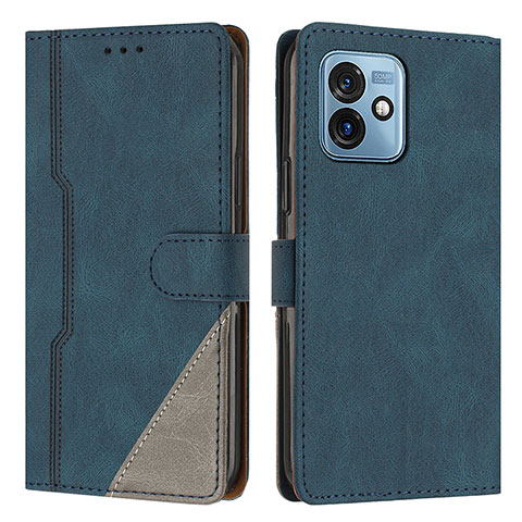 Coque Portefeuille Livre Cuir Etui Clapet H10X pour Motorola Moto G 5G (2023) Bleu