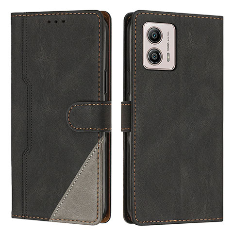 Coque Portefeuille Livre Cuir Etui Clapet H10X pour Motorola Moto G53 5G Noir