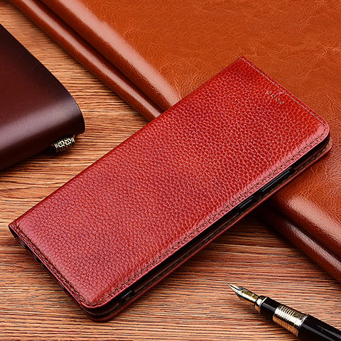 Coque Portefeuille Livre Cuir Etui Clapet H11 pour Apple iPhone 15 Pro Marron