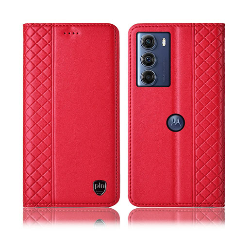 Coque Portefeuille Livre Cuir Etui Clapet H11P pour Motorola Moto Edge S30 5G Rouge