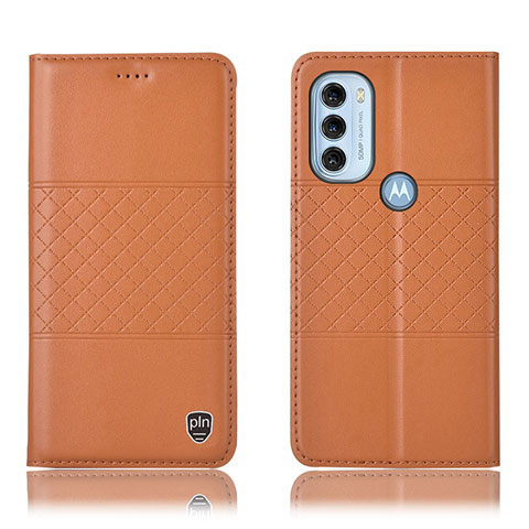 Coque Portefeuille Livre Cuir Etui Clapet H11P pour Motorola Moto G71 5G Orange