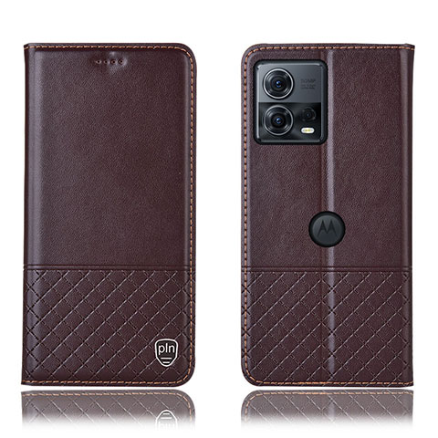 Coque Portefeuille Livre Cuir Etui Clapet H11P pour Motorola Moto S30 Pro 5G Marron