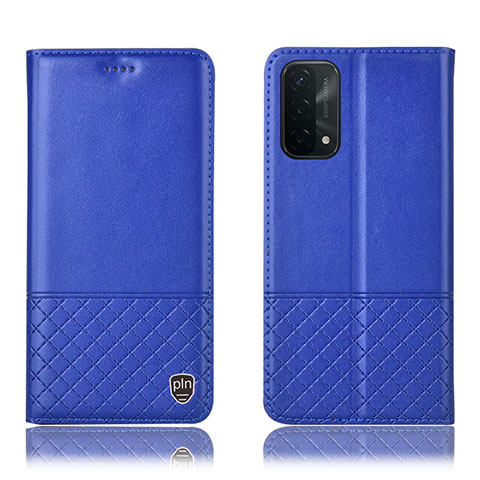 Coque Portefeuille Livre Cuir Etui Clapet H11P pour OnePlus Nord N200 5G Bleu