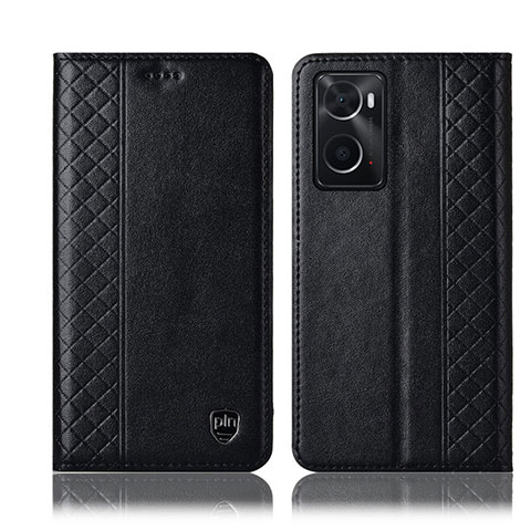 Coque Portefeuille Livre Cuir Etui Clapet H11P pour Oppo A76 Noir