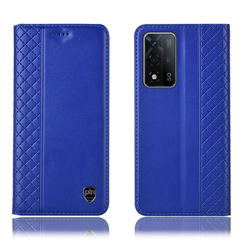 Coque Portefeuille Livre Cuir Etui Clapet H11P pour Oppo A93s 5G Bleu