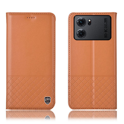 Coque Portefeuille Livre Cuir Etui Clapet H11P pour Oppo K10 5G Orange