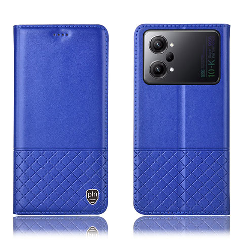 Coque Portefeuille Livre Cuir Etui Clapet H11P pour Oppo K10 Pro 5G Bleu