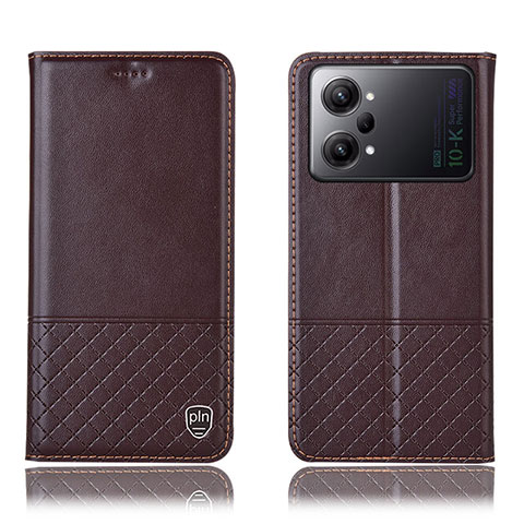 Coque Portefeuille Livre Cuir Etui Clapet H11P pour Oppo K10 Pro 5G Marron