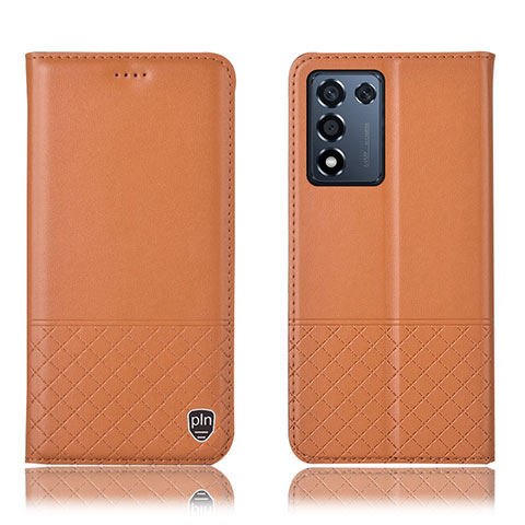 Coque Portefeuille Livre Cuir Etui Clapet H11P pour Oppo K9S 5G Orange